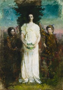 我的孩子玛丽、杰拉尔德和格拉迪丝-塞耶尔，约1897年。 作者 雅培汉德森塞耶