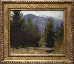 1897年Monadnock山的草图 作者 雅培汉德森塞耶