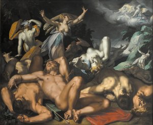 阿波罗（Apollo）和戴安娜（Diana）通过杀死孩子来惩罚Niobe 作者 亚伯拉罕·布洛玛特（Abraham Bloemaert）