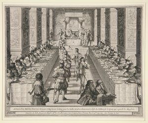 Disposition du Festin , from 作者 亚伯拉罕·博斯（Abraham Bosse）