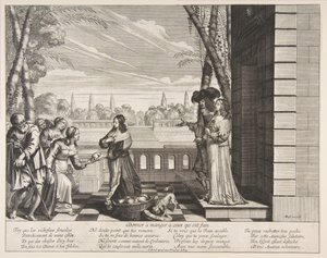 喂养饥饿的人，1635年。 作者 亚伯拉罕·博斯（Abraham Bosse）