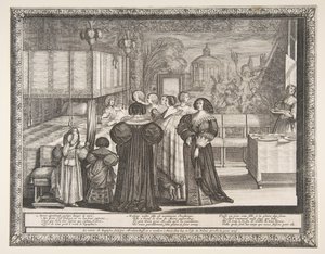 1633年从洗礼仪式回来。 作者 亚伯拉罕·博斯（Abraham Bosse）