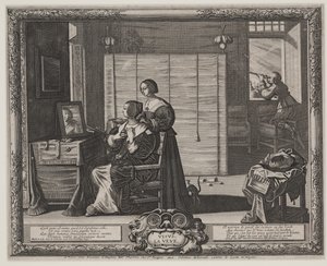Sight（La Veue），c.1635-38（雕刻和蚀刻） 作者 亚伯拉罕·博斯（Abraham Bosse）