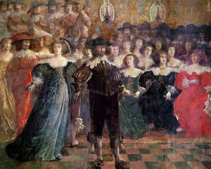 Court Ball（壁画）（细节） 作者 亚伯拉罕·博斯（Abraham Bosse）