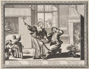 打丈夫的人，约1633年（蚀刻和雕刻）。 作者 亚伯拉罕·博斯（Abraham Bosse）