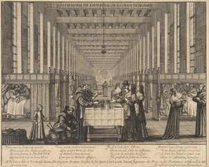 慈善医院医院， 1639。 作者 亚伯拉罕·博斯（Abraham Bosse）