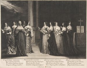 明智的处女拒绝油给愚蠢的处女。 1635。 作者 亚伯拉罕·博斯（Abraham Bosse）