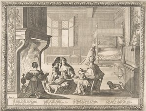 保姆的拜访，1633年。 作者 亚伯拉罕·博斯（Abraham Bosse）