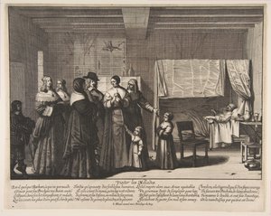 探病者。 作者 亚伯拉罕·博斯（Abraham Bosse）