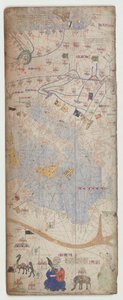 加泰罗尼亚语地图集，第7页，1375年 作者 亚伯拉罕·克雷斯克斯