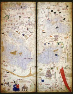 加泰罗尼亚语地图集，第7和8页，1375年