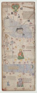 加泰罗尼亚语地图集，第9页，1375年 作者 亚伯拉罕·克雷斯克斯
