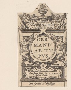 有四只菩提树的图案
德国地图上的图案
Deutschlanndt.Germaniae Typus（物品上的标题）
Theatrum Orbis Terrarum（系列名称） 作者 无名氏