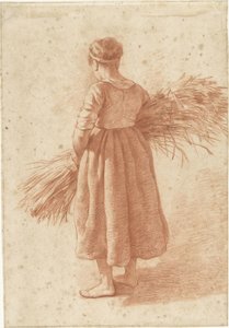 站着的妇女与一束谷物 作者 Abraham Johannes Ruytenschildt（归因于）