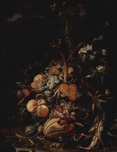 水果 作者 亚伯拉罕·米尼翁（Abraham Mignon）