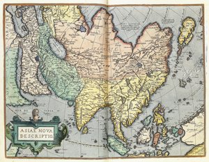 亚洲，1592年 作者 亚伯拉罕·奥特里乌斯（Abraham Ortelius）