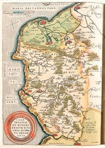 加勒比地区的 Caletensium 和 Nova Bolognese 国家地理地图 Boulonnais 领土（Comte de Boulogne）、Artois 和法国佛兰德斯（法国），包括加来、拱门、Greuelinge、Etaples 和 Montrcuil 的地方......取自“Theater Or 作者 亚伯拉罕·奥特里乌斯（Abraham Ortelius）