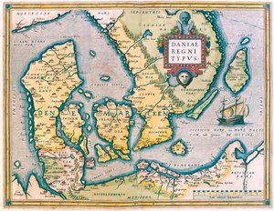 丹麦、瑞典南部 作者 亚伯拉罕·奥特里乌斯（Abraham Ortelius）