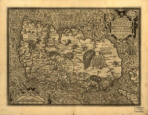 Hiberniae, Britannicae Insvlae nova descripto.LOC 99466749 作者 亚伯拉罕·奥特里乌斯（Abraham Ortelius）