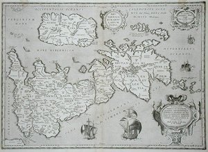 英国和爱尔兰地图 作者 亚伯拉罕·奥特里乌斯（Abraham Ortelius）