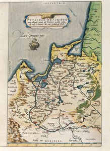 普鲁士地图，摘自亚伯拉罕-奥特留斯的《世界地图》（Theatrum Orbis Terrarum）。 作者 Abraham Ortelius