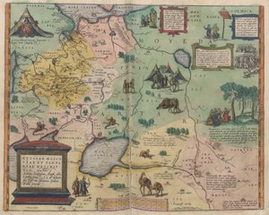地图俄罗斯的距离：旧世界，1573 作者 亚伯拉罕·奥特里乌斯（Abraham Ortelius）