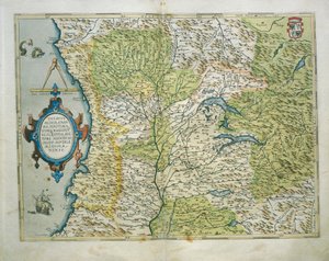 意大利米兰公国地图，摘自亚伯拉罕-奥特留斯的《地球地图》（Theatrum Orbis Terrarum）。 作者 Abraham Ortelius