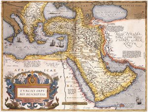 土耳其帝国地图， 作者 亚伯拉罕·奥特里乌斯（Abraham Ortelius）