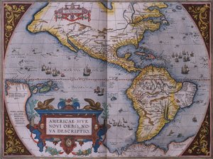 奥特留斯的新世界地图 作者 亚伯拉罕·奥特里乌斯（Abraham Ortelius）