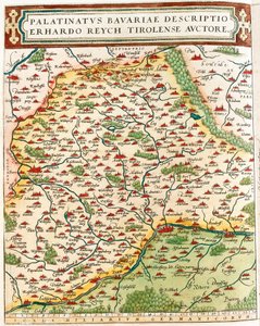 巴伐利亚 巴伐利亚 描述 Erhardo Reych Tirolense 由 Gerard Mercator (Oertel, Ortello 或 Ortel 作者 亚伯拉罕·奥特里乌斯（Abraham Ortelius）