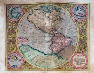 亚伯拉罕-奥特留斯（1527-1598）的世界地图 作者 Abraham Ortelius
