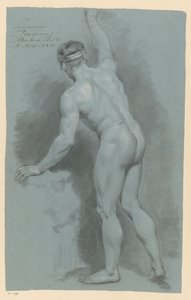 站立的男性裸体，从后面看（二等奖 1774 年） 作者 亚伯拉罕·彼得斯。绿巨人