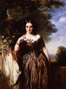 J. Hardcastle夫人的画像，nee Anne Capper 作者 亚伯拉罕·所罗门