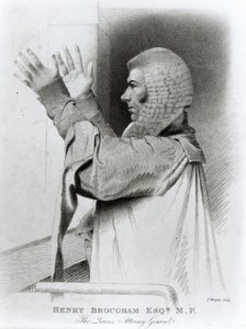 1821年由T.Wright雕刻的女王检察长Henry Brougham Esq议员