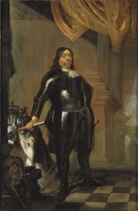Charles X Gustave, roi de Suede - 瑞典国王查尔斯十世古斯塔夫 (1622-1660) 的肖像，由亚伯拉罕 (Wuchters) 创作 (1610-1682)。 17世纪中期铜版油画。尺寸：35x23厘米。 斯德哥尔摩国家博物馆