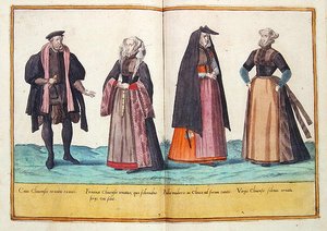 十六世纪的服装来自《Omnium Poene Gentium Imagines》，在科隆出版。