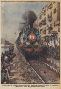 伴随着人民的感动，意大利第一女王的身体已经走过了？ 作者 Achille Beltrame
