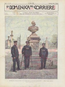 在Turate（Saronno）开设Casa Pei Veterani，前三位客人 作者 阿基里·贝尔特拉姆（Achille Beltrame）