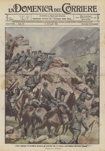 热情的骑兵巡逻队压迫了从七个城市的高原撤退的奥地利人