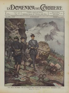 Val dAosta的真正狩猎，德国国王和Kronprinz在Valsavaranche（奥斯塔）附近杀死山羊