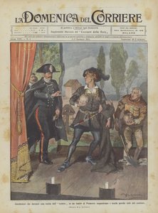 Carabinieri在皮埃蒙特剧院演出哈姆雷特时抓住了头骨？ 作者 Achille Beltrame