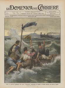 在暴风雨过后，遇难船难的船员如何获救？ 作者 Achille Beltrame