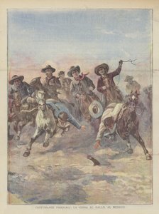 复活节服装，La Corsa Al Gallo，Al Messico 作者 阿基里·贝尔特拉姆（Achille Beltrame）