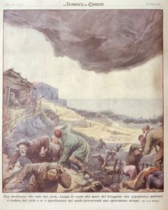 陨石落在日本的封面插图 作者 阿基里·贝尔特拉姆（Achille Beltrame）
