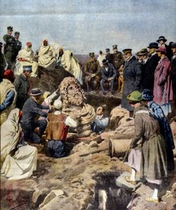 1925年在利比亚的Sabratha发现的朱庇特半身像。 Achille Beltrame的插图 作者 阿基里·贝尔特拉姆（Achille Beltrame）