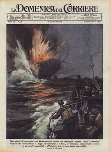在地中海与英国车队进行了两天的战斗 作者 Achille Beltrame