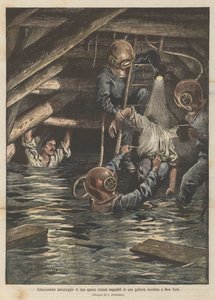 两名意大利工人在纽约一座被水淹没的画廊中被拯救