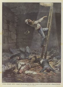 不幸的英雄主义，四个勇敢的人发现死亡互相残杀？ 作者 Achille Beltrame