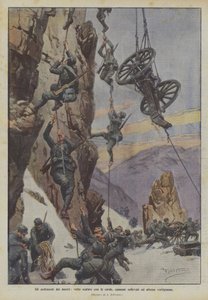 我们的山峰，山峰爬上绳索，大炮升到令人眼花缭乱的高度