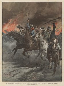 从肯塔基州的一个仇杀队返回的夜晚骑士团，反对非工会烟草种植者